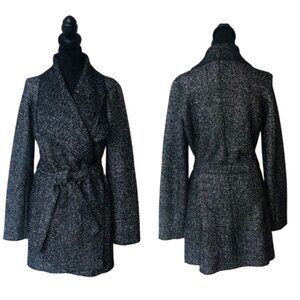 Like New - CHIC By Jacob Herringbone Belted Wrap Coat Size M